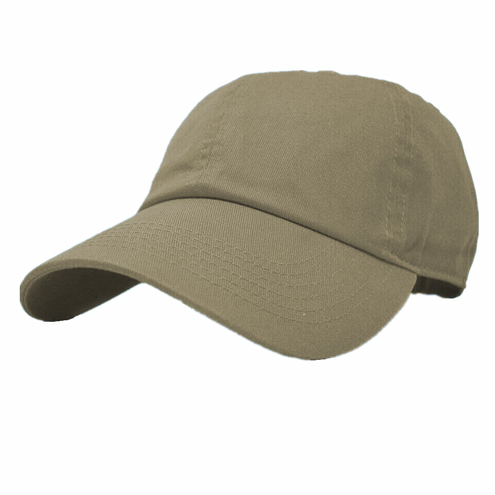 Unisex Baseball Cap Polo Style Solid Plain 100% Cotton Blank Dad Hats