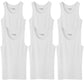 3-12 Packs Men's 100% Cotton A-Shirt Tank Top Ribbed Solid Wife Beater Undershirts