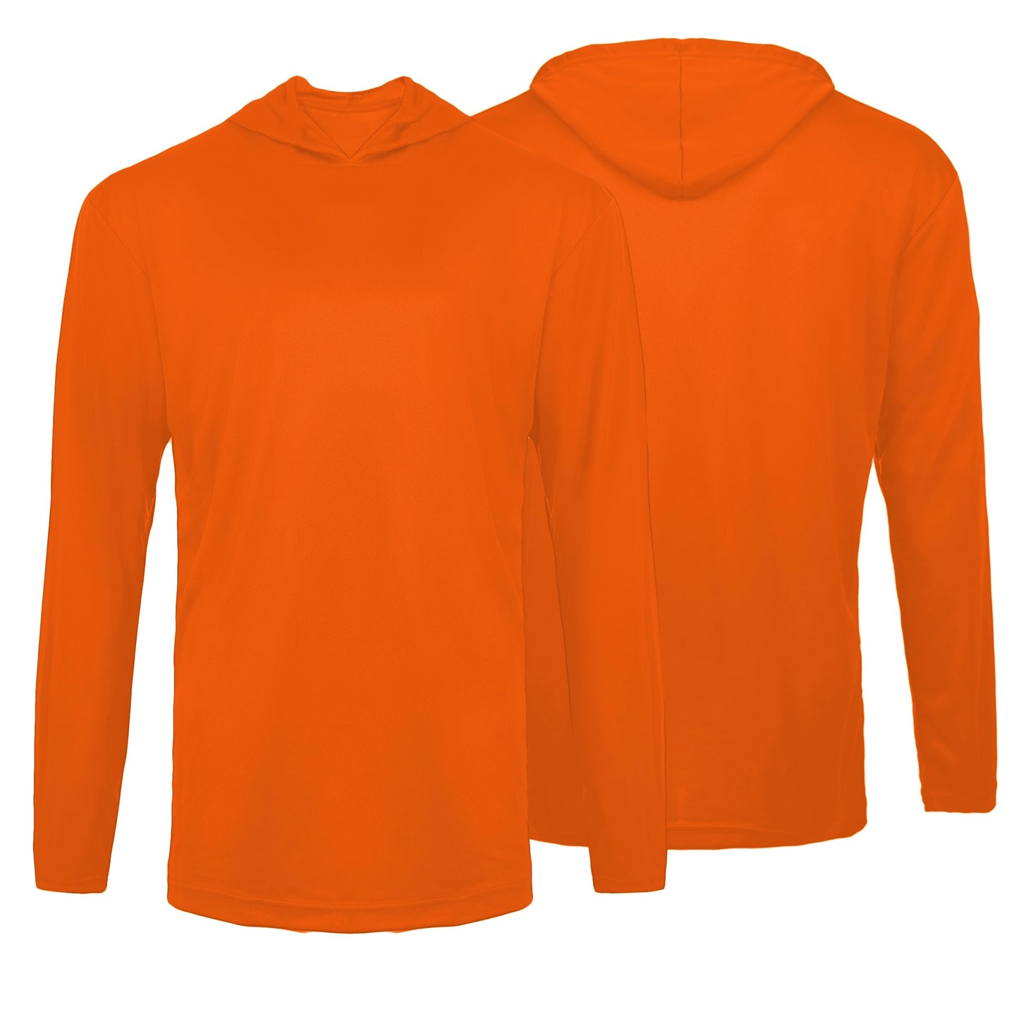 Men's High Visibility Safety Work T Shirts Long Sleeve with Hoodie 2 Pieces