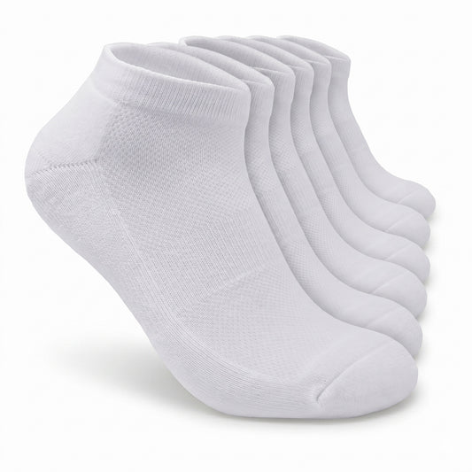 Men's 6-12 Pairs Cotton Ankle Athletic Running Socks Low Cut Breathable Cushioned
