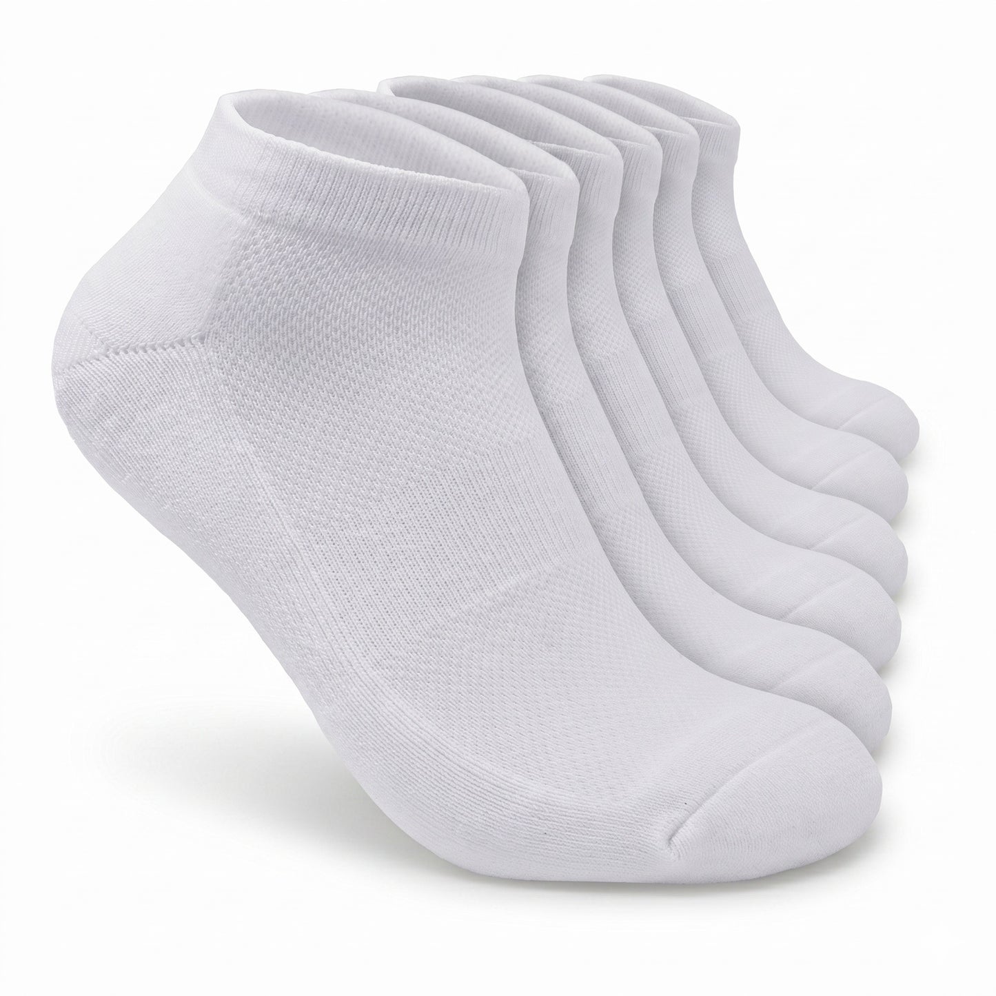 Men's 6-12 Pairs Cotton Ankle Athletic Running Socks Low Cut Breathable Cushioned