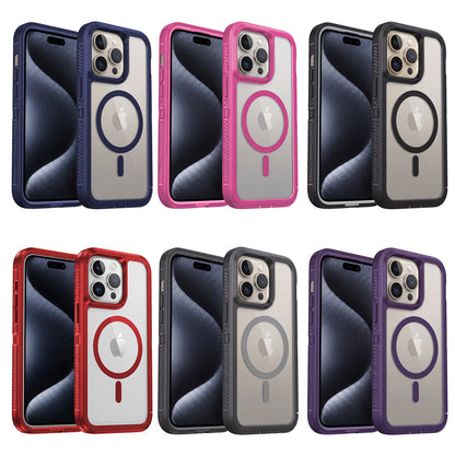 For Apple iPhone 16 16e 16 Plus Pro Max Shockproof Magnetic Case Dual-Layer Compatible With MagSafe Cover