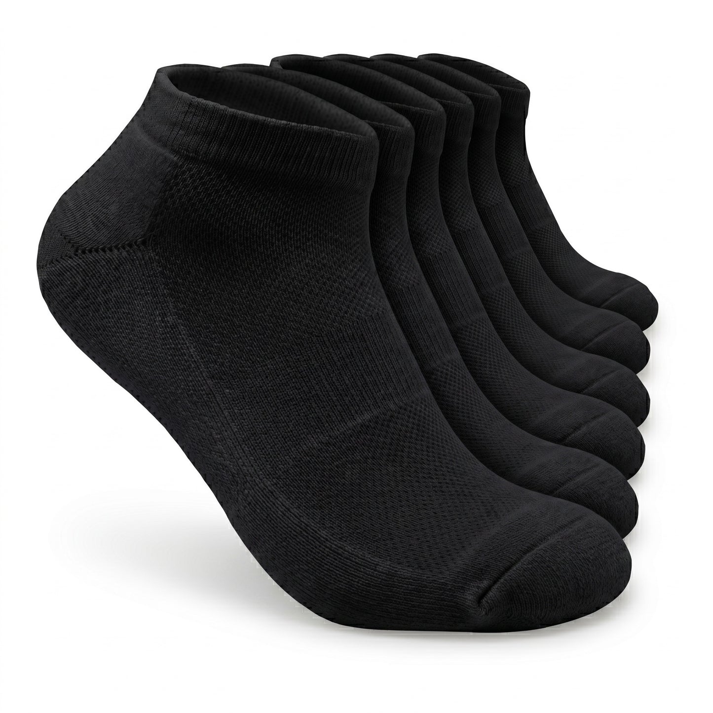 Men's 6-12 Pairs Cotton Ankle Athletic Running Socks Low Cut Breathable Cushioned
