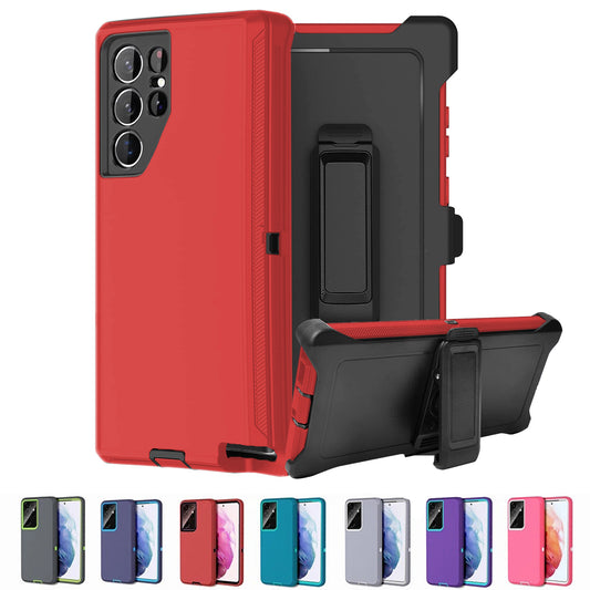 For Samsung Galaxy S25 S25 Plus Ultra Shockproof Heavy Duty Holster Case Cover with Belt Clip