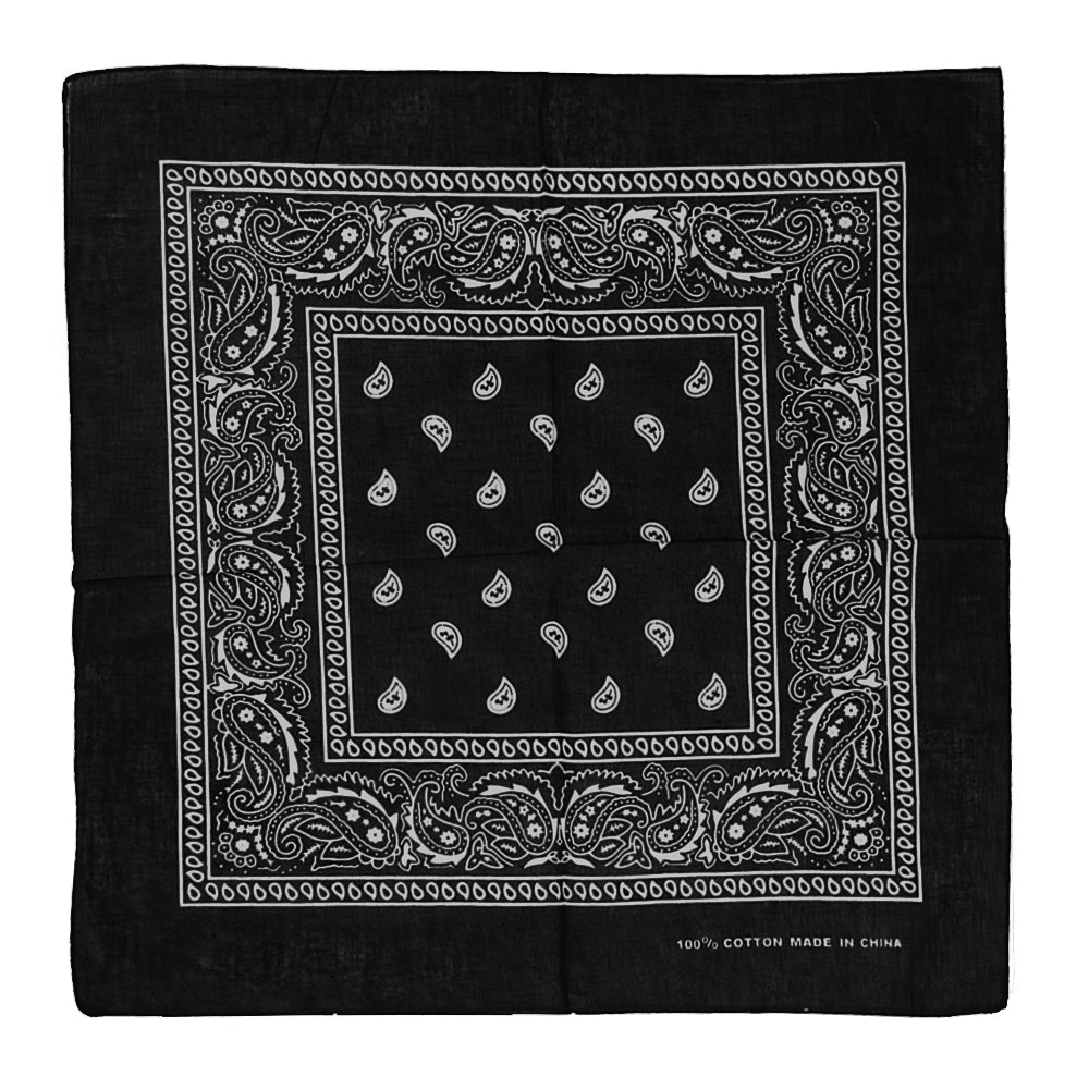 12Pcs Bandanas 100% Cotton Double Sided Paisley Print Head Wrap Scarf