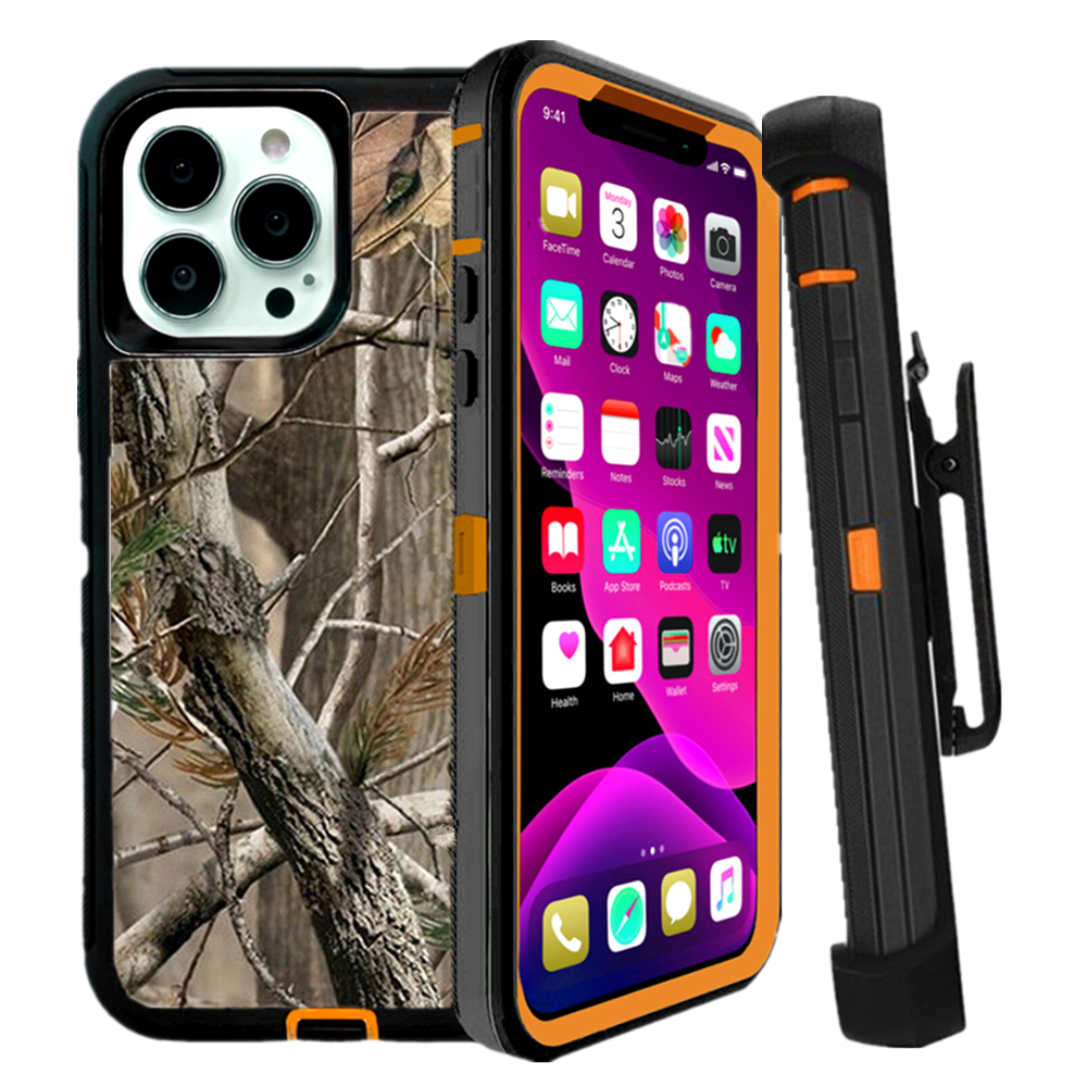 For Apple iPhone 15 Pro Max Plus Heavy Duty Shockproof Holster Case Cover with Belt Clip