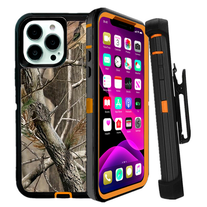 For Apple iPhone 15 Pro Max Plus Heavy Duty Shockproof Holster Case Cover with Belt Clip