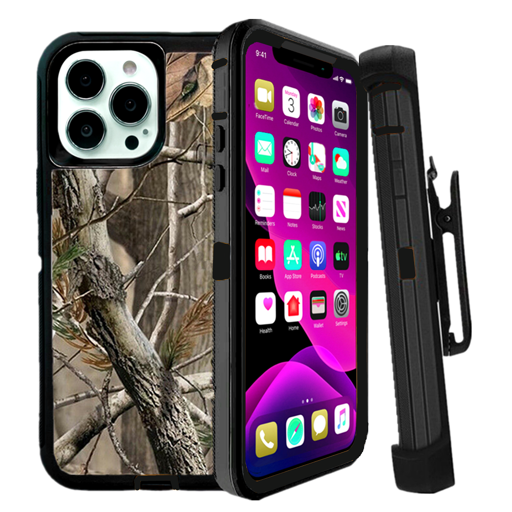 For Apple iPhone 15 Pro Max Plus Heavy Duty Shockproof Holster Case Cover with Belt Clip