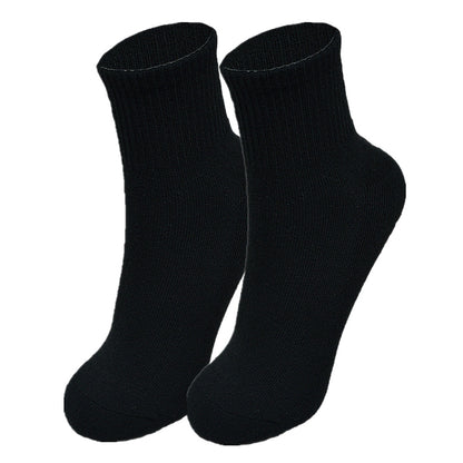Women's High Quality Cotton Cushioned Black Ankle Crew Socks Size 9-11