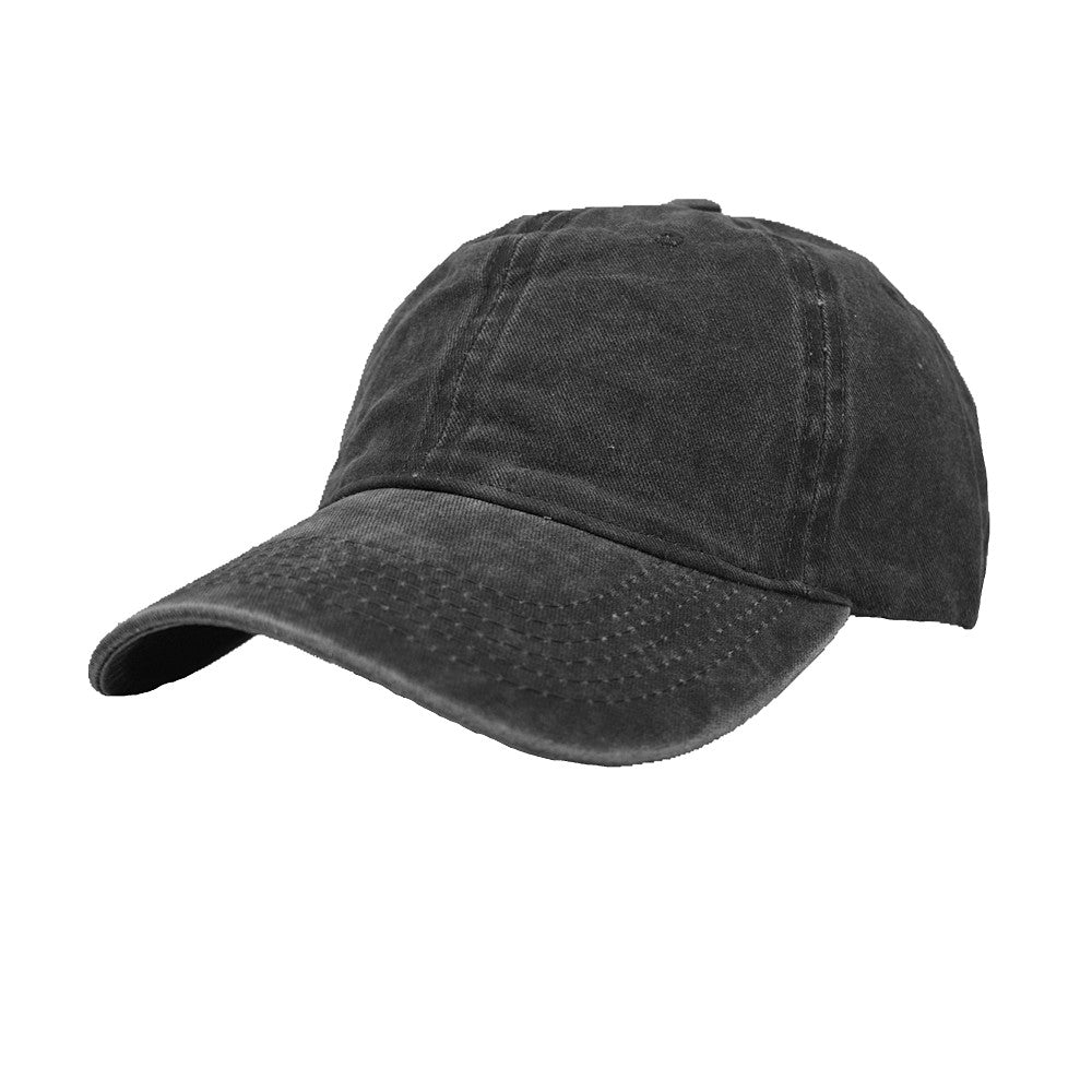 Unisex Solid Dyed Washed 100% Cotton Polo Style Baseball Dad Cap Hats