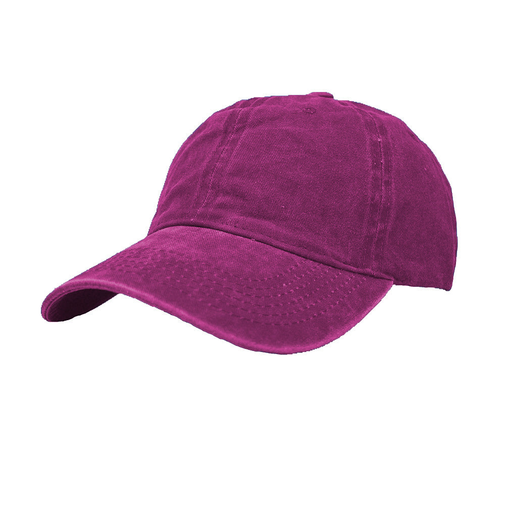 Unisex Solid Dyed Washed 100% Cotton Polo Style Baseball Dad Cap Hats