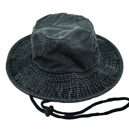 Unisex Boonie Bucket Hat Wide Brim 100% Cotton Sun Safari Fishing Caps