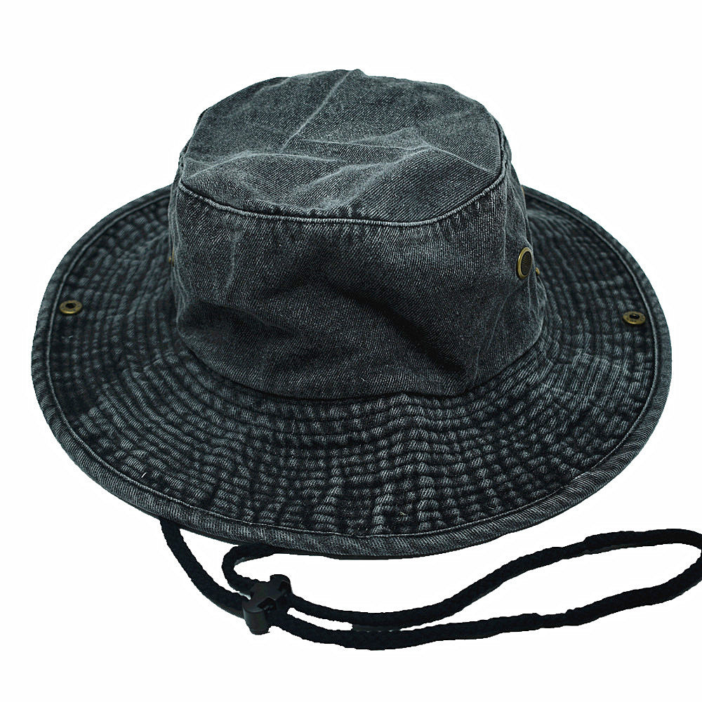 Unisex Boonie Bucket Hat Wide Brim 100% Cotton Sun Safari Fishing