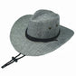 Unisex Cowboy Panama Fedora Bucket Straw Hat Wide Brim Linen Mesh Cap