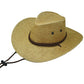 Unisex Cowboy Panama Fedora Bucket Straw Hat Wide Brim Linen Mesh Cap