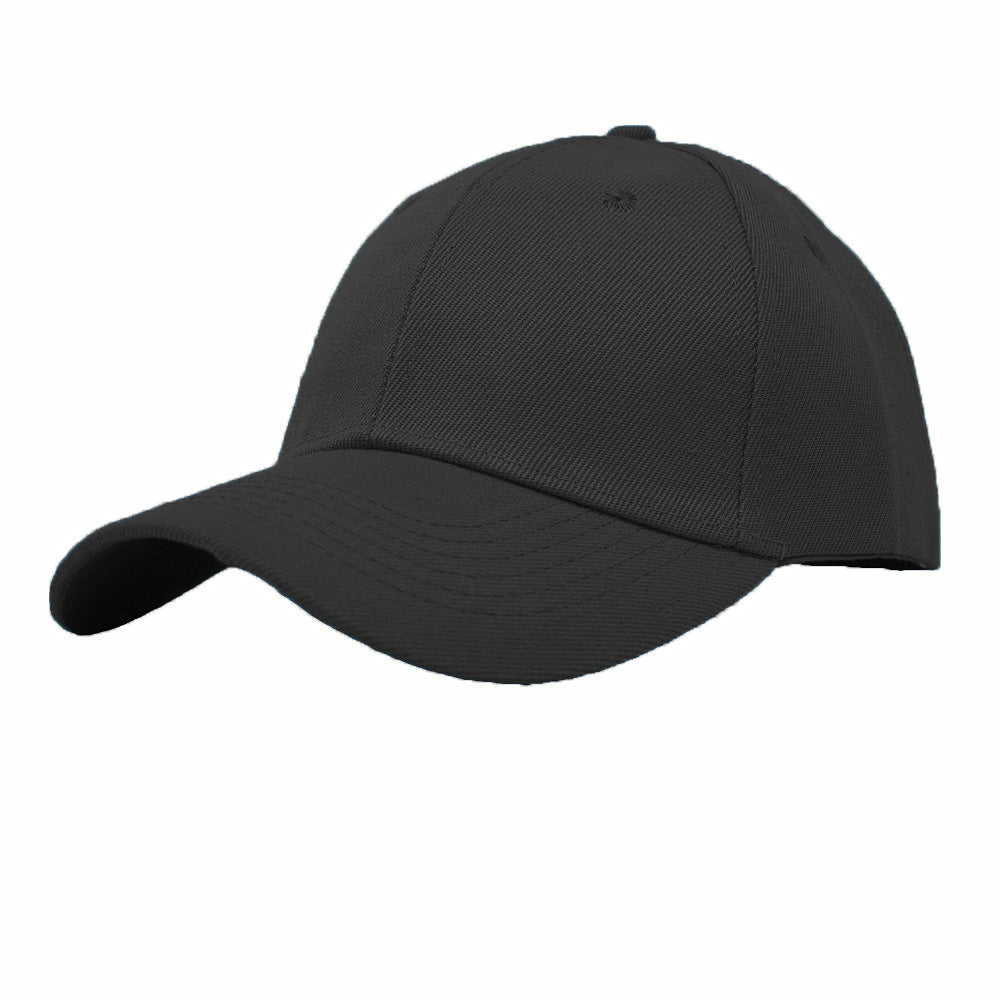 Unisex Plain Solid Baseball Cap Blank Curved Sun Visor Army Ball Hat