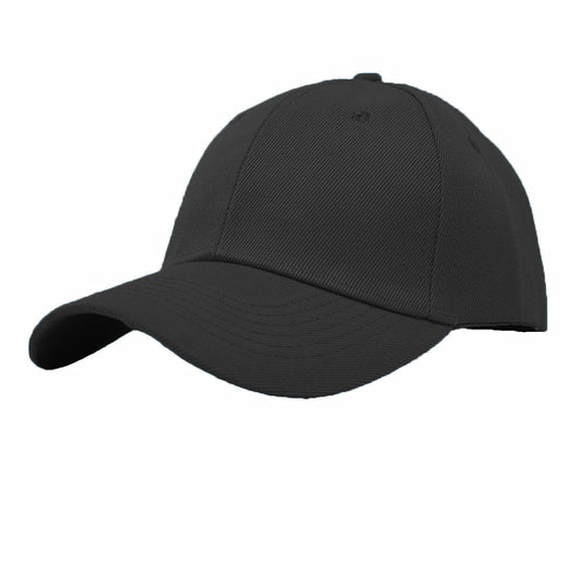 Unisex Plain Solid Baseball Cap Blank Curved Hook & Loop Strap Adjustable Sun Visor Ball Hat Cpas