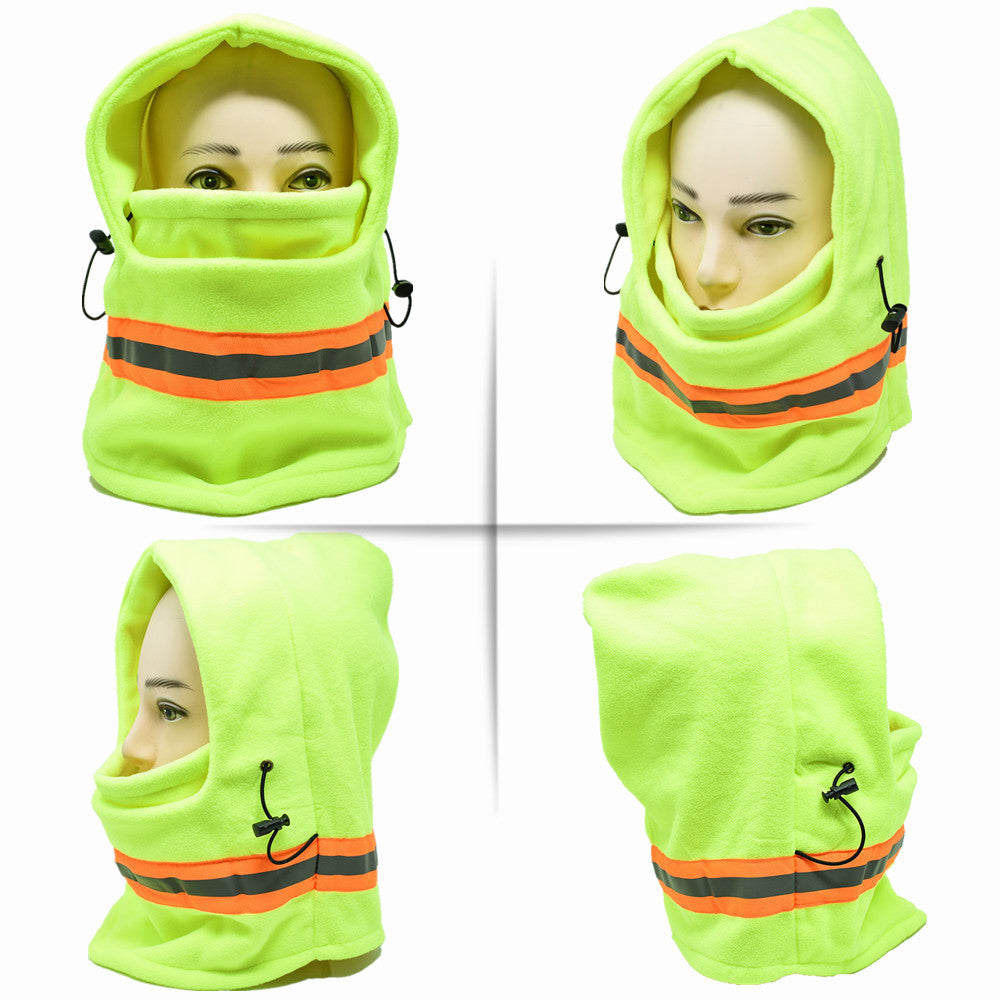 Hi Vis Reflective Winter Balaclava Ski Face Mask Windproof Fleece Head Hood Hats