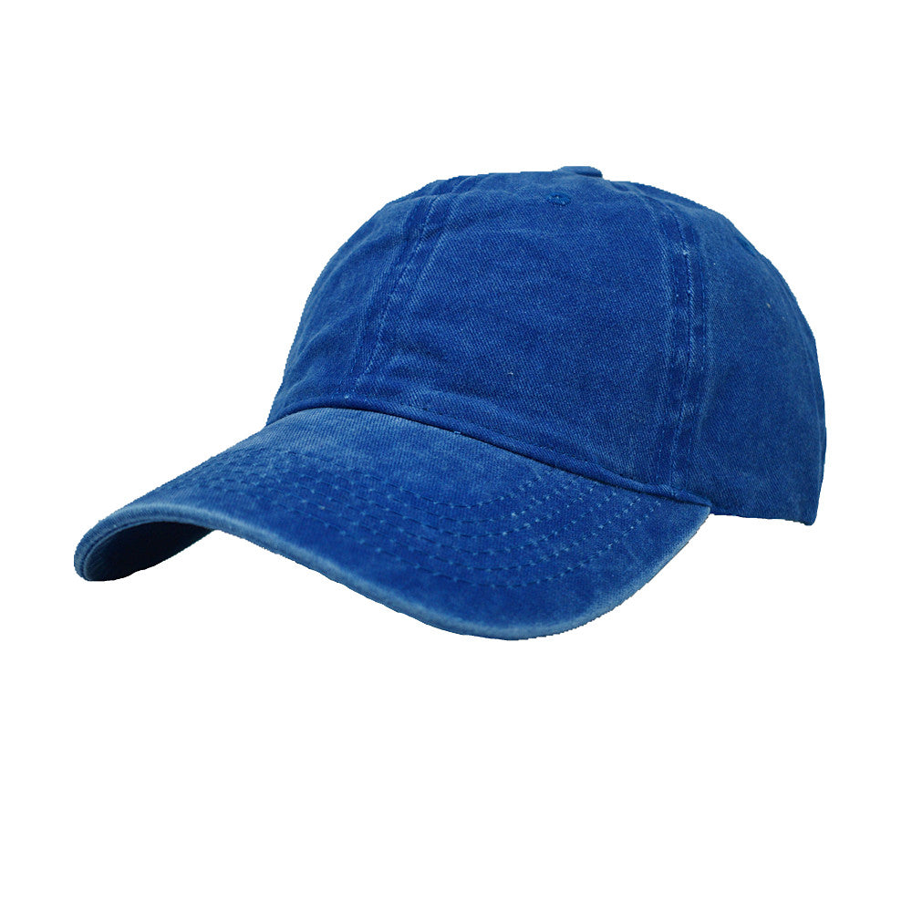 Unisex Solid Dyed Washed 100% Cotton Polo Style Baseball Dad Cap Hats