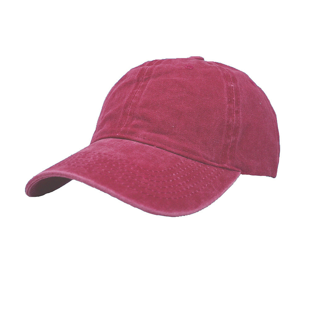 Unisex Solid Dyed Washed 100% Cotton Polo Style Baseball Dad Cap Hats
