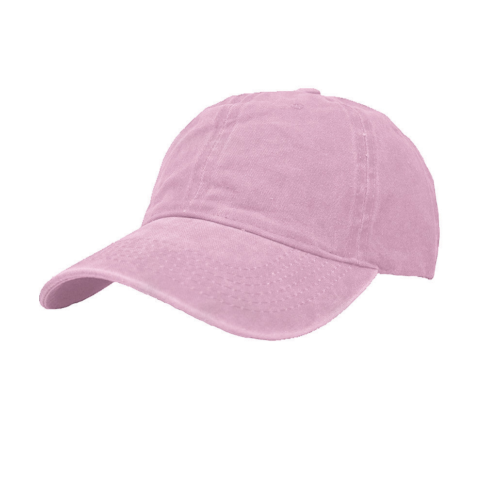 Unisex Solid Dyed Washed 100% Cotton Polo Style Baseball Dad Cap Hats