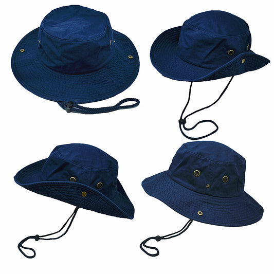 Unisex Boonie Bucket Hat Wide Brim 100% Cotton Sun Safari Fishing Caps