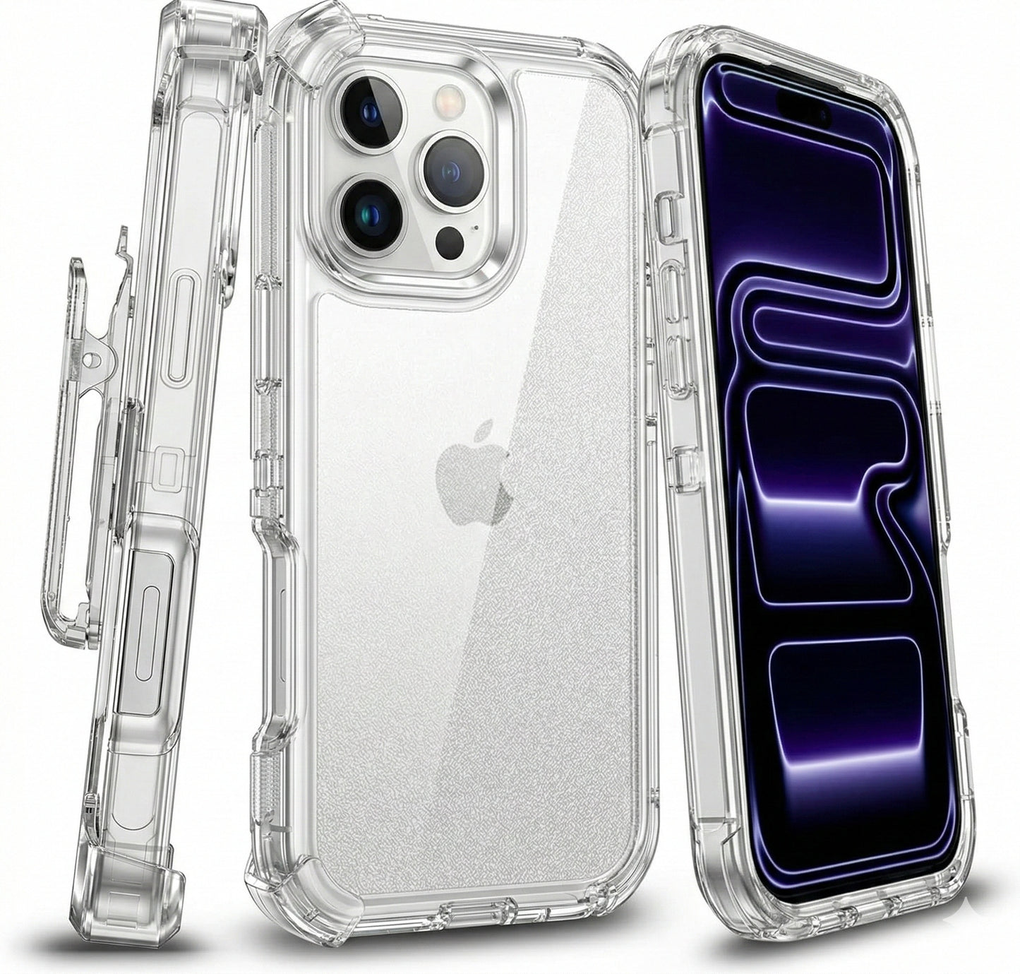 Heavy Duty Shockproof Holster Case For Apple iPhone 17 17e Air 16e 16 15 Plus 14 13 12 Pro Max Cover with Belt Clip