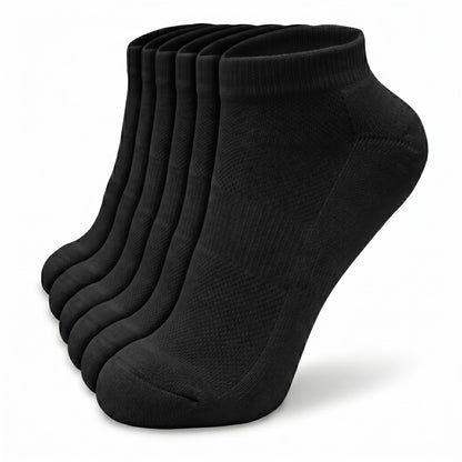 Women's 6-12 Pairs Cotton Ankle Athletic Running Socks Low Cut Breathable Cushioned