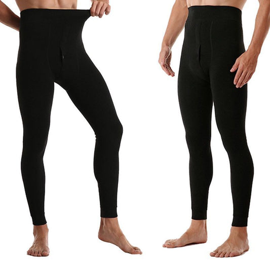 Men's Winter Fur Lined Elastic Extra Warm Thermal Long Johns Legging Underwear Pants