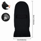 1 Hole Winter Knitted Full Face Mask Outdoor Warm Black Ski Balaclava Cover