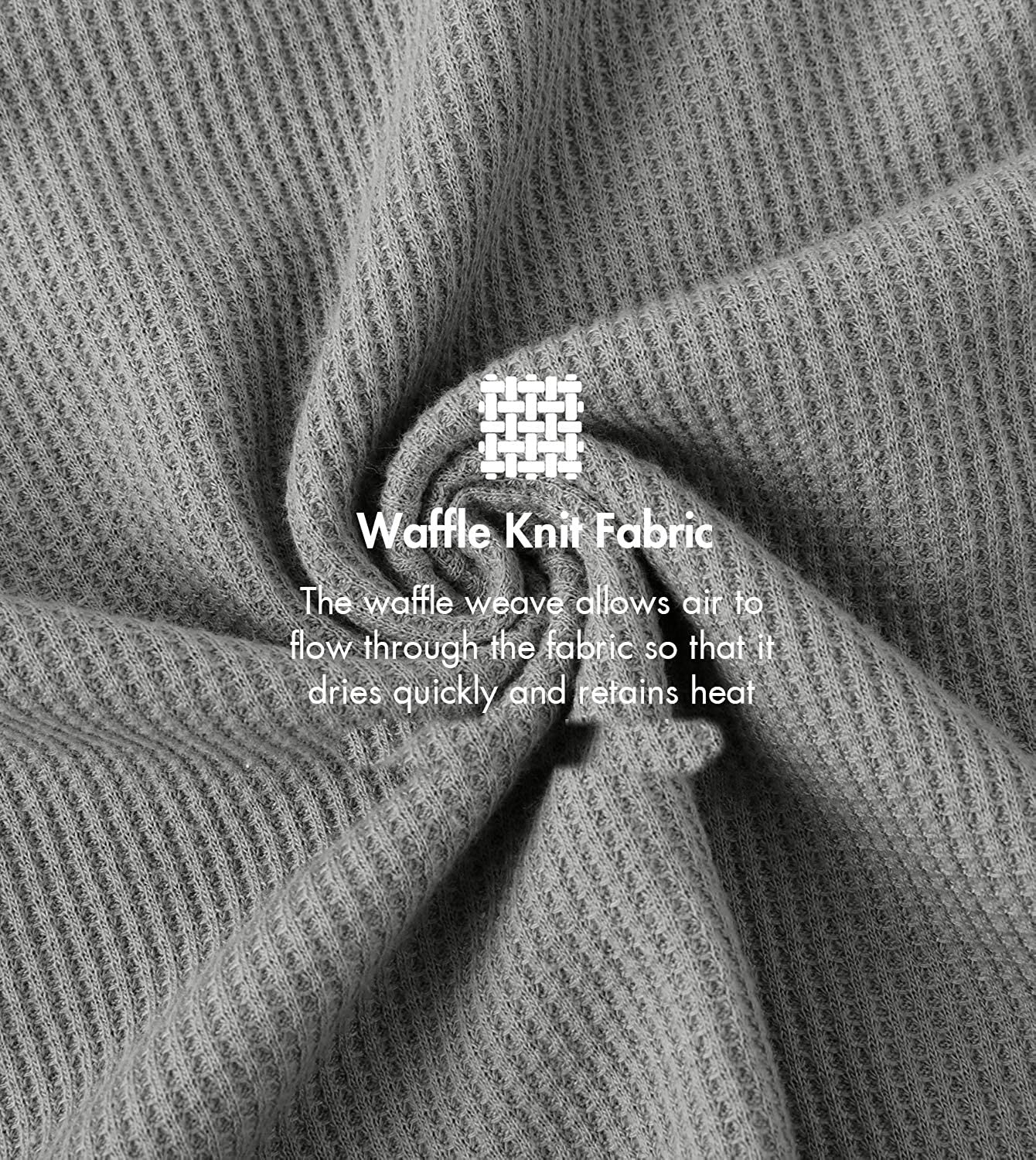 Men's Winter Waffle Knit Thermal Ultra Soft Long Johns 100% Cotton Underwear Set