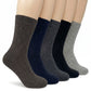 Glory Max 5 Pairs Men Premium Knit Mid-Calf Crew Dress Socks Multi Colors with Cashmere Blend Size 10-13