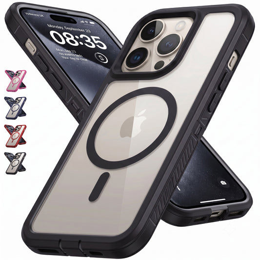 For Apple iPhone 16 16e 16 Plus Pro Max Shockproof Magnetic Case Dual-Layer Compatible With MagSafe Cover