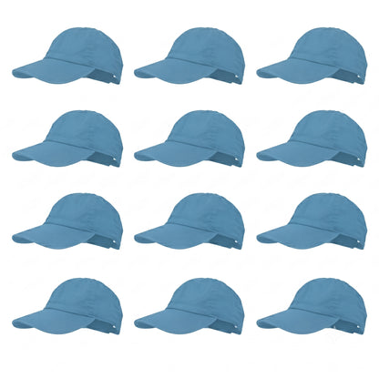 12-Pack Lot Classic 100% Cotton Plain Blank Baseball Cap Low Profile Dad Hat Buckle Adjustable Caps