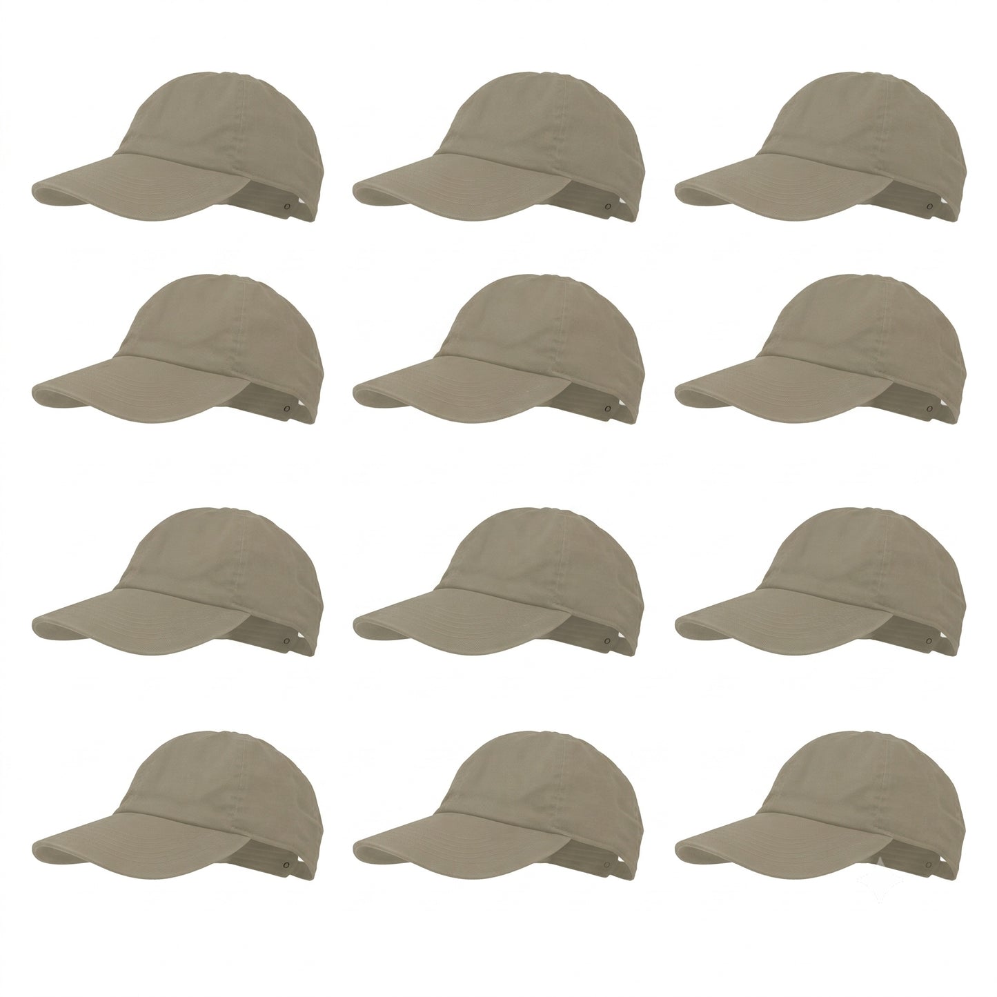12-Pack Lot Classic 100% Cotton Plain Blank Baseball Cap Low Profile Dad Hat Buckle Adjustable Caps