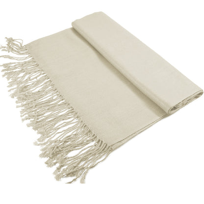Women's Large Soft Silky Pashmina Shawl Wrap Plain Solid Wedding Scarf