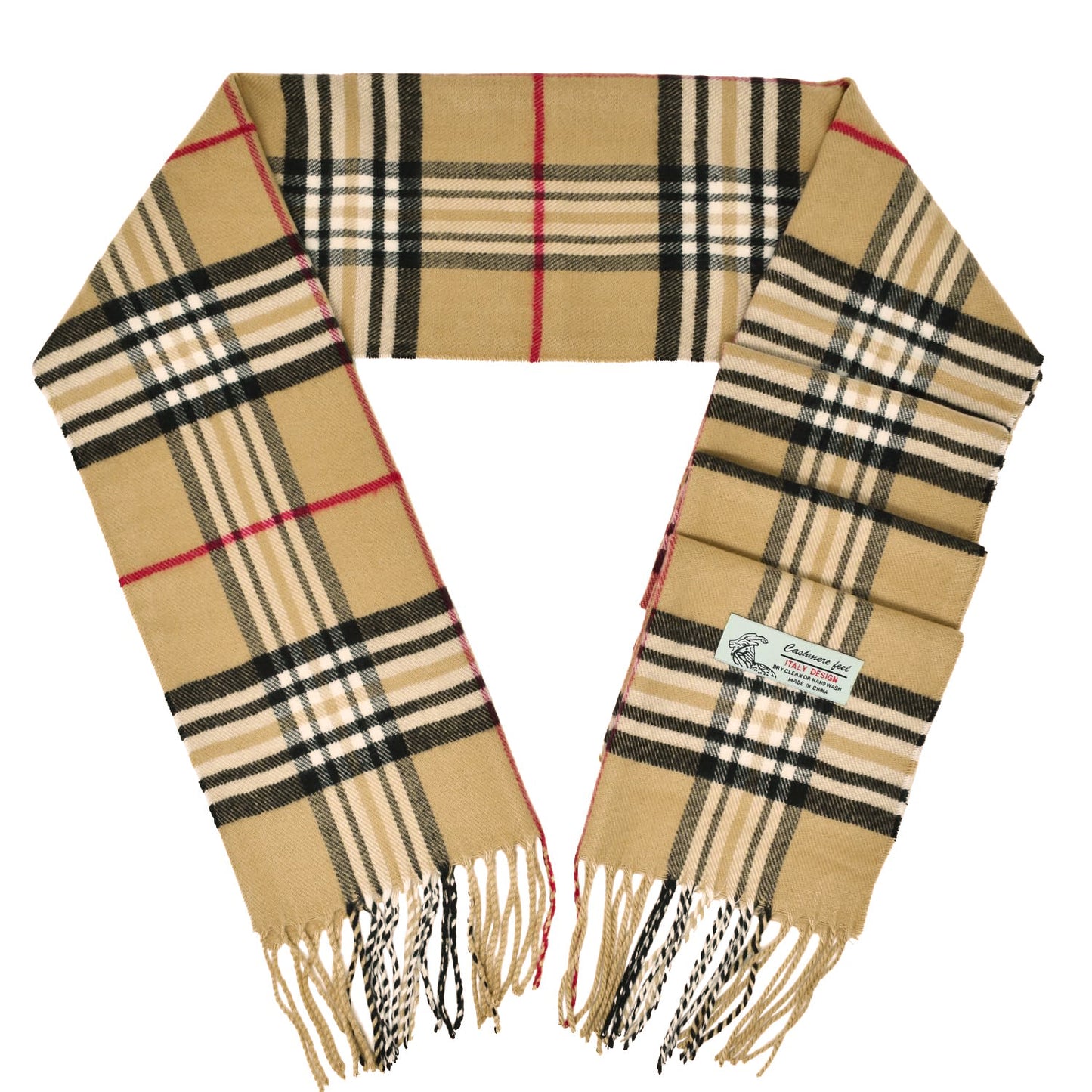 Unisex Winter Tartan Plaid Scarves Cashmere Feel Classic Super Soft Luxurious Scarf