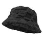 Women's Winter Plush Fluffy Bucket Hat Warm Faux Fur Lining Cozy Solid Cap