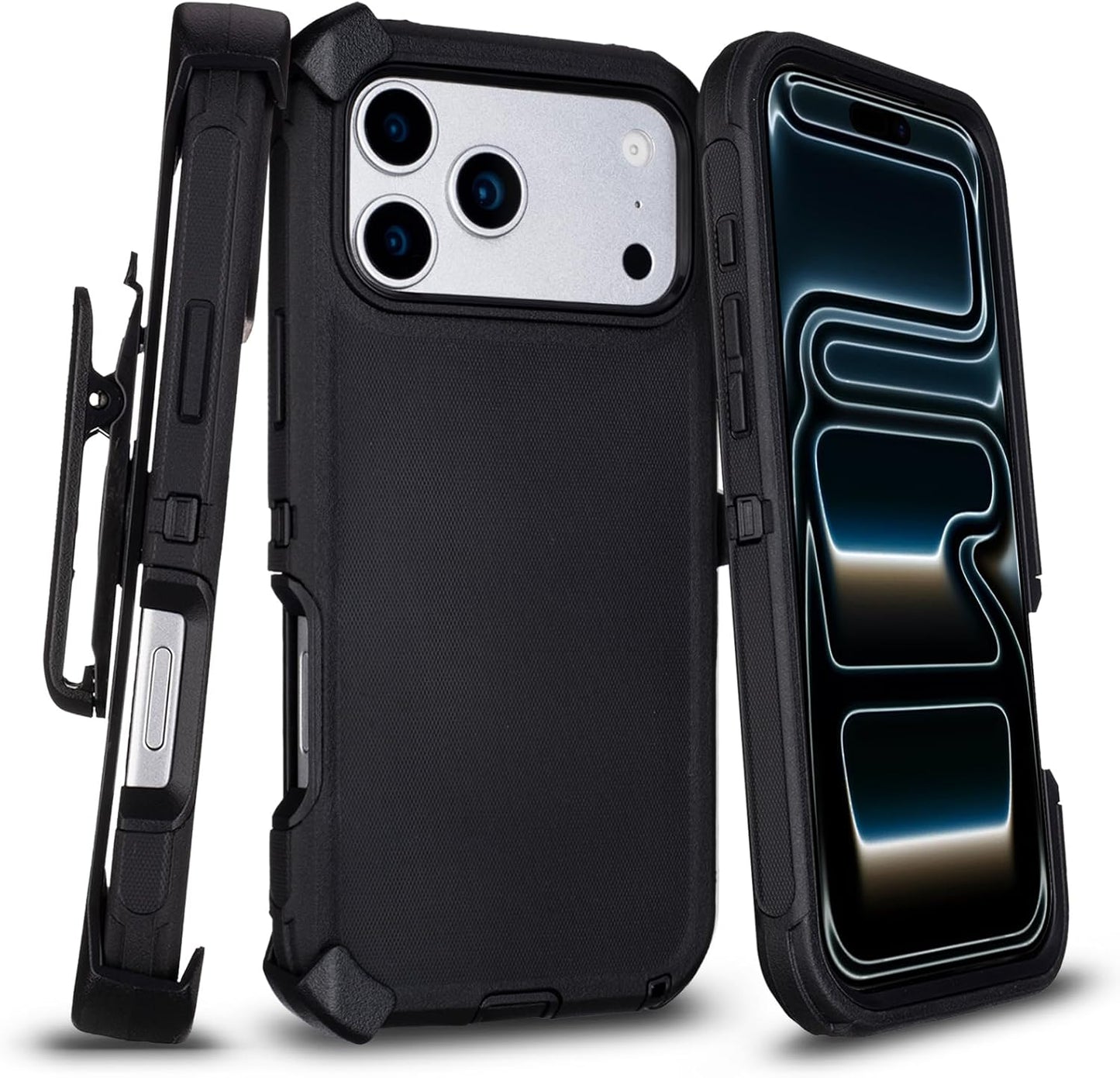 Heavy Duty Shockproof Holster Case For Apple iPhone 17 17e Air 16e 16 15 Plus 14 13 12 Pro Max Cover with Belt Clip