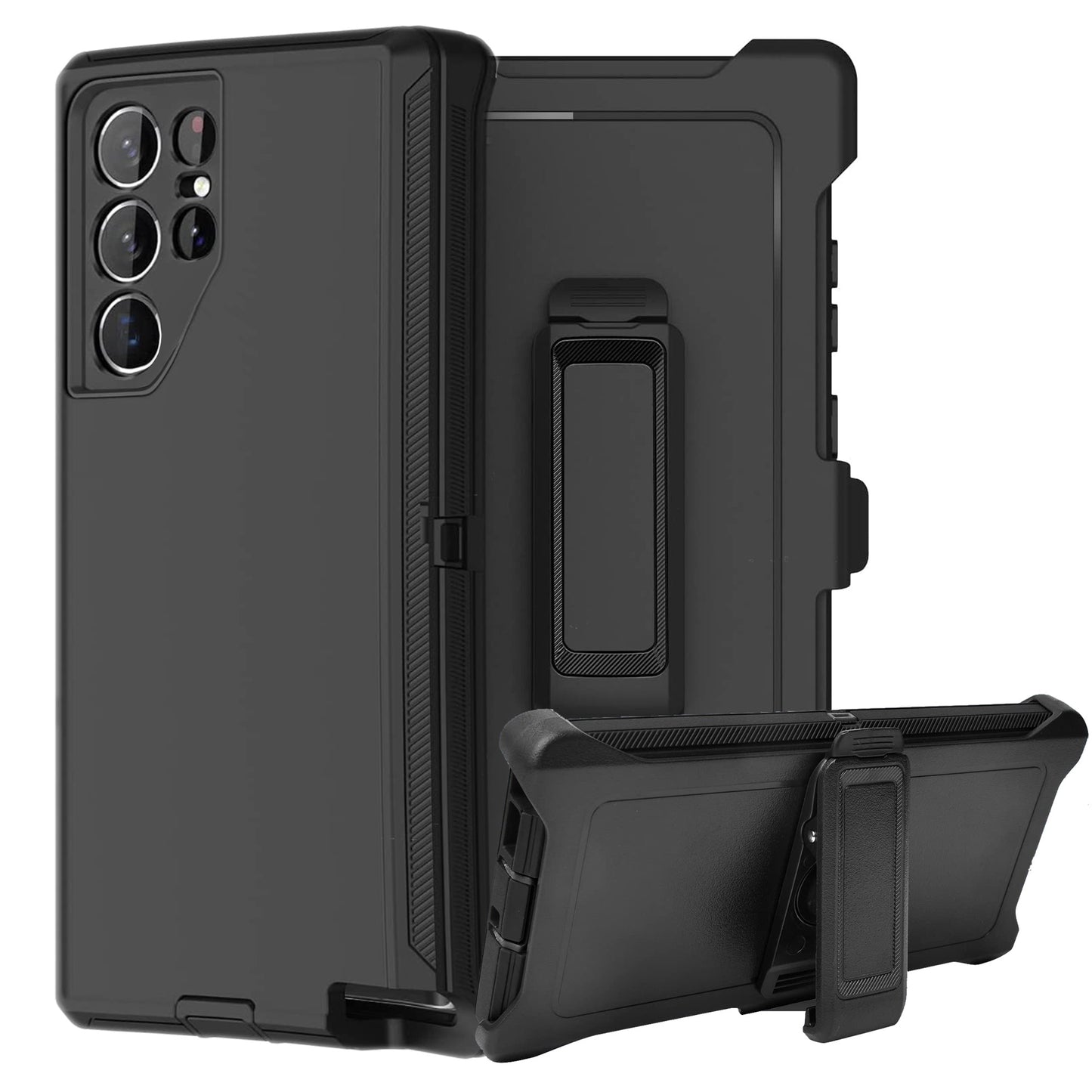 For Samsung Galaxy S26 S25 S24 S23 S22 S21 Plus Ultra Heavy Duty Shockproof Holster Case Cover with Belt Clip