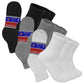 3-12 Pairs Men's Diabetic Circulatory Ankle/Quarter Cotton Socks Size 9-15