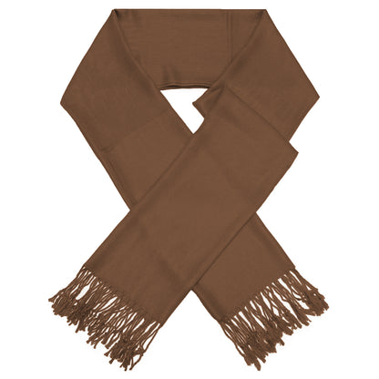 Women's Large Soft Silky Pashmina Shawl Wrap Plain Solid Wedding Scarf
