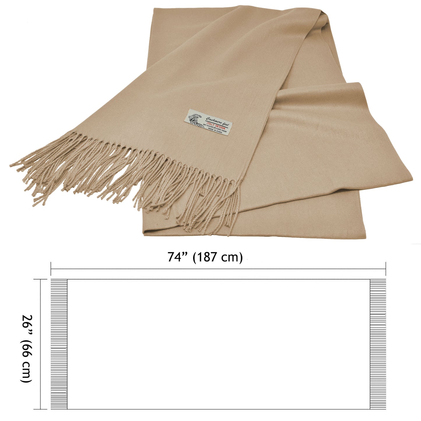 Unisex Plain Solid Winter Scarf Cashmere Feel Oversized Soft Shawl Wrap