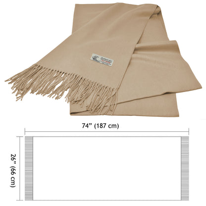 Unisex Plain Solid Winter Scarf Cashmere Feel Oversized Soft Shawl Wrap
