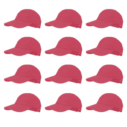 12-Pack Lot Classic 100% Cotton Plain Blank Baseball Cap Low Profile Dad Hat Buckle Adjustable Caps