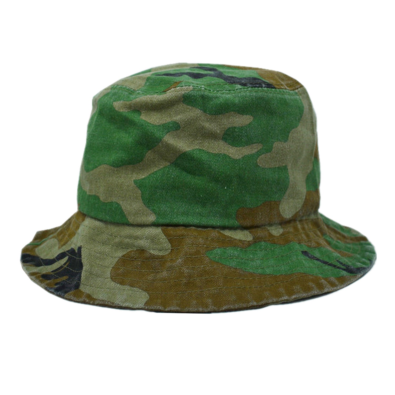 Unisex Summer Bucket Hat Camo Vintage Sun Safari 100% Cotton Fishing Cap