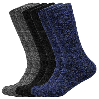 Men's Winter Thermal Merino Wool Heated Extra Warm Thick Crew Socks Size 10-13