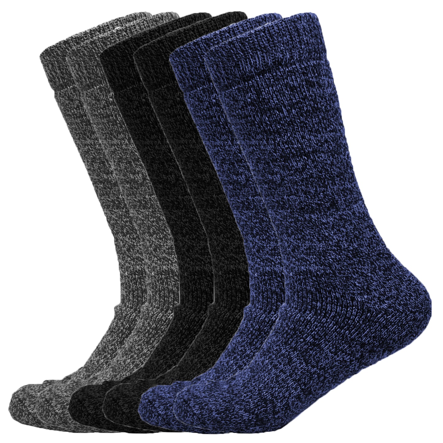Men's Winter Thermal Merino Wool Heated Extra Warm Thick Crew Socks Size 10-13