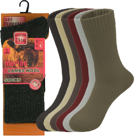 Women's Winter Thermal Merino Wool Heated Warm Thick Crew Socks Size 9-11