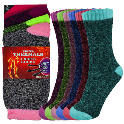 Women's Winter Thermal Heated Boots Warm Heavy Duty Crew Socks Size 9-11